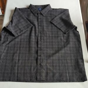 GEORGE Charcoal Plaid Button Down Shirt 2XL (50-52)